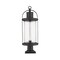 Z-Lite Roundhouse 1 Light Outdoor Pier Mounted Fixture, Black And Clear Seedy 569PHB-533PM-BK - alternate 4